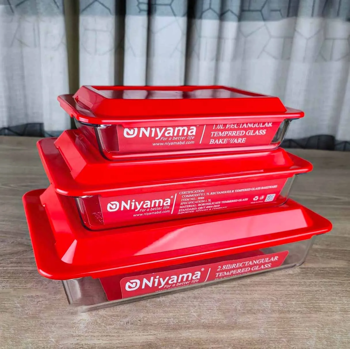 3pcs Niyama Rectangular Serving Dish