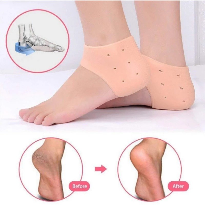 2 pieces of a pair, Silicone Gel Heel Socks