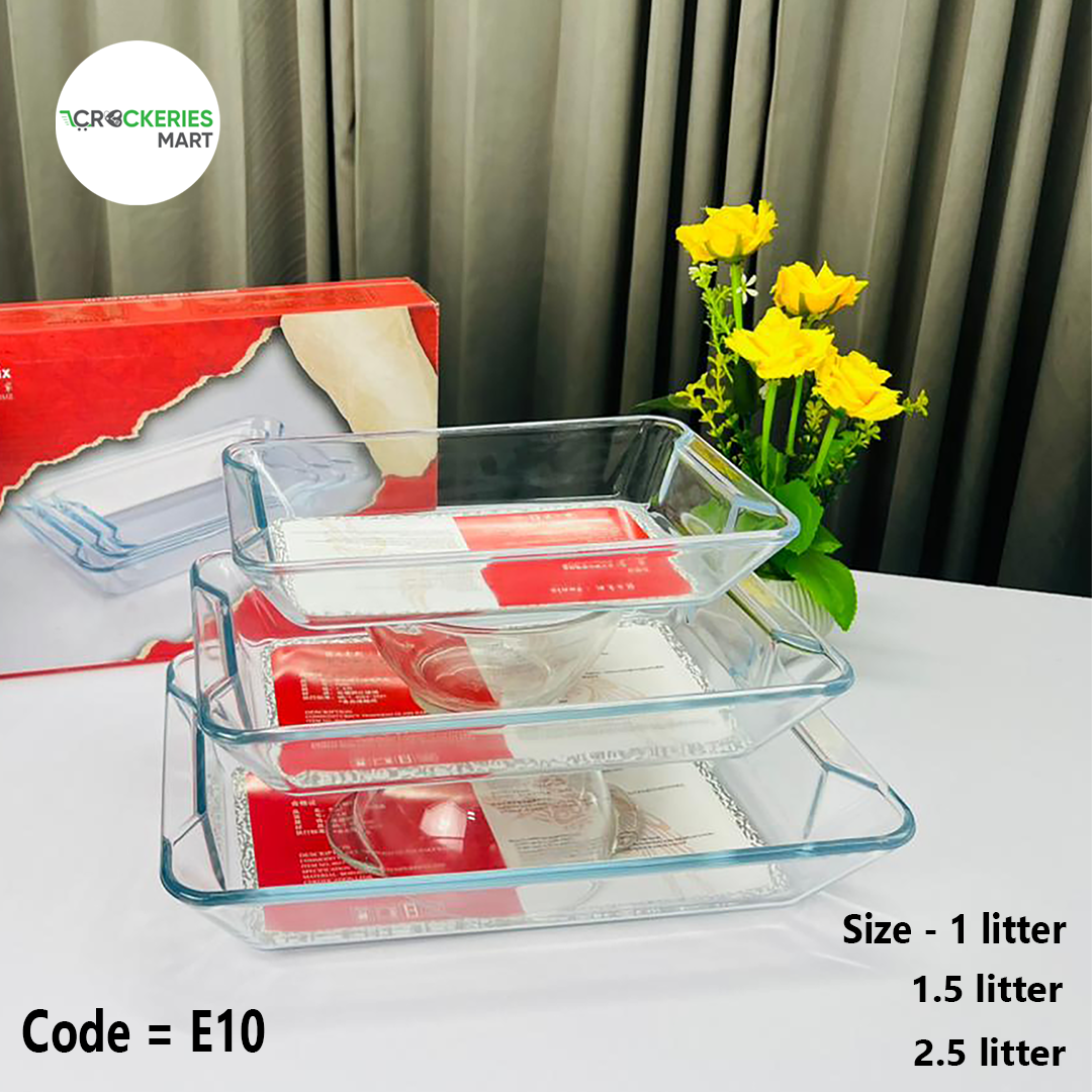 3pcs Oven Proof Rectangular Serving Dish fanix