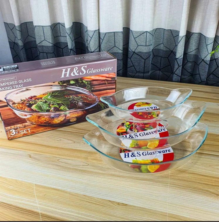 H & S Glassware Serving Dish Oven Proof 00873